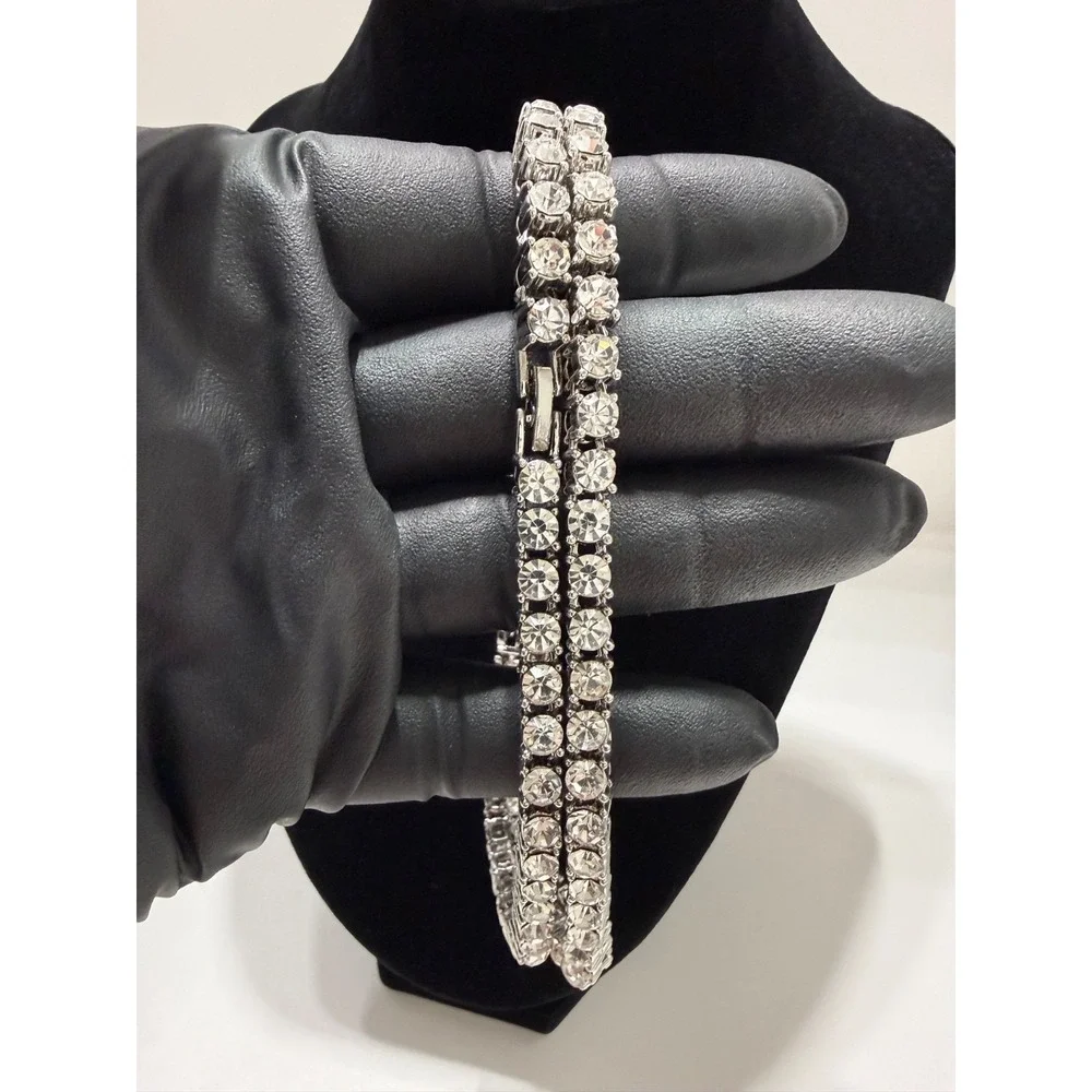tennis chain necklace vvscz over stainless 24inch 5.5mm